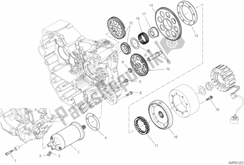 Todas las partes para Arranque Eléctrico Y Encendido de Ducati Monster 821 Stealth 2020